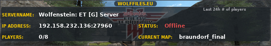 Wolfenstein: ET [G] Server